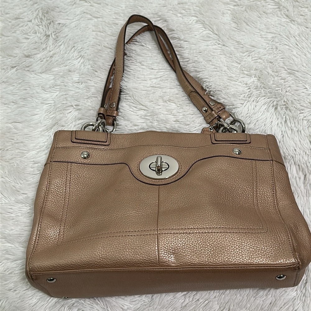 🪉 Coach Pebble Leather Satchel Purse